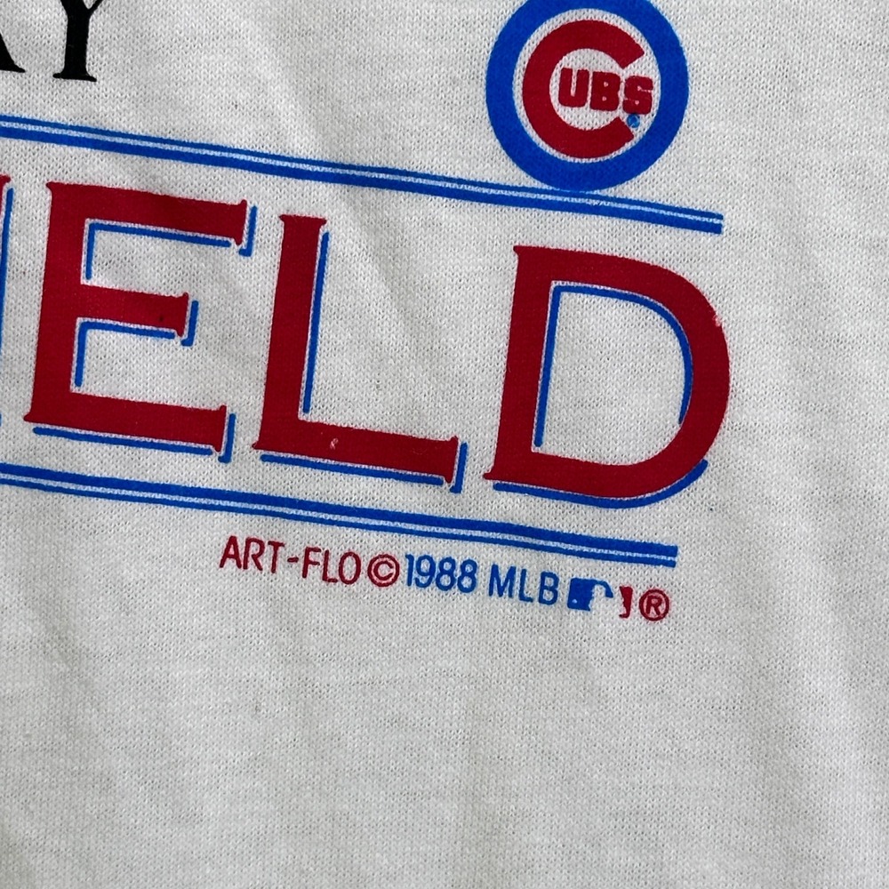 Vintage 1988 Chicago Cubs Wrigley Field Lights Shirt Men Large Single Stitch NWT - Picture 3 of 9